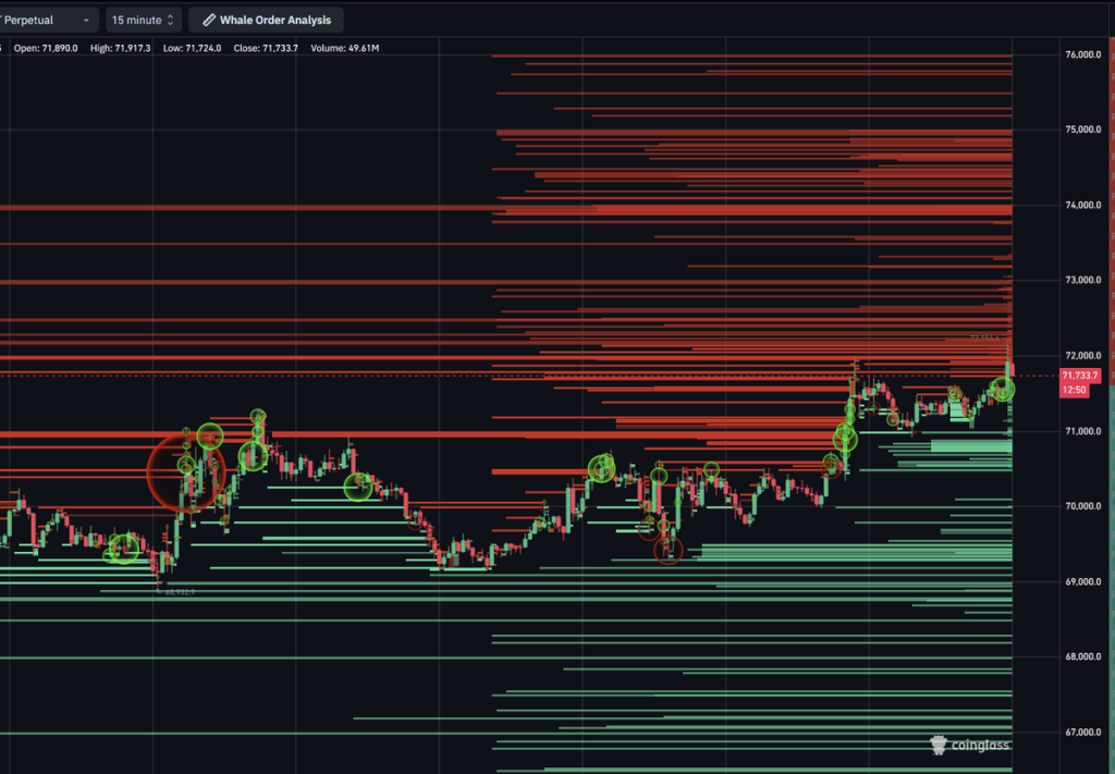 比特币价格走势受鲸鱼订单与杠杆回升影响