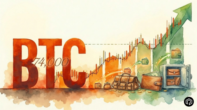比特币重破7.4万关口，鲸鱼增持暗示8万目标临近