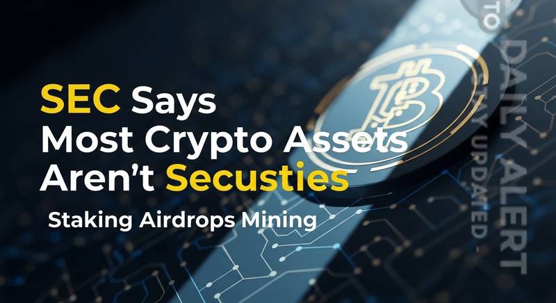 SEC未官宣多数加密资产非证券，但质押挖矿立场趋稳