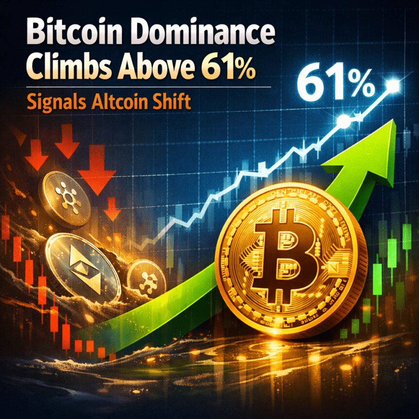 比特币主导率破61%：市场重心重回龙头资产