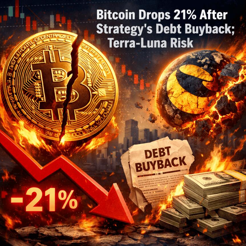 比特币十日暴跌21%：企业债务操作引发连锁反应
