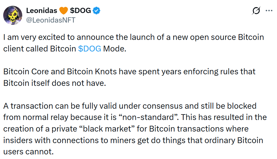 比特币$DOG模式交易规模对比图