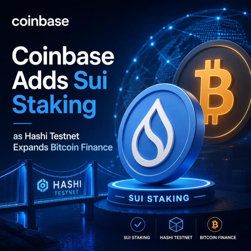 Coinbase上线SUI质押，Hashi测试网拓展比特币金融