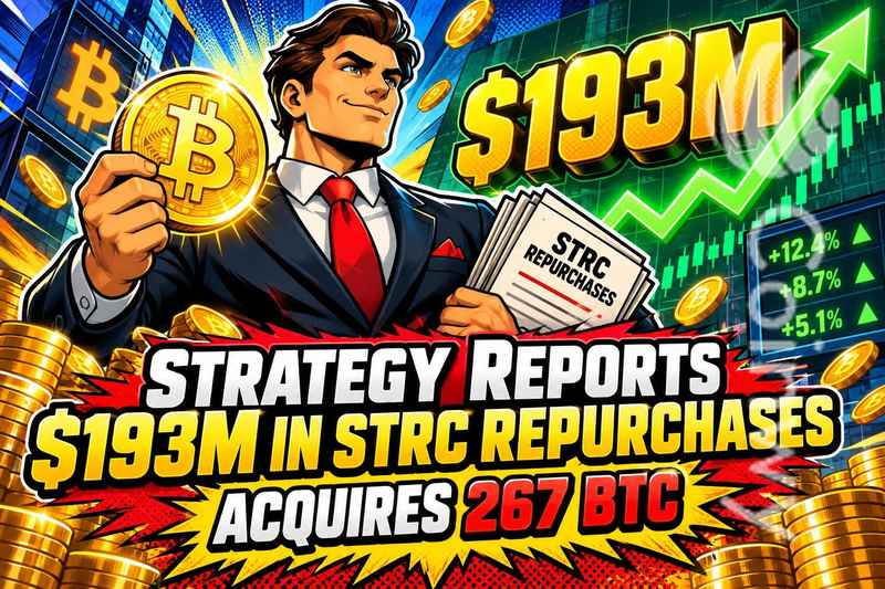 Strategy报告回购1.93亿美元STRC，收购267枚比特币