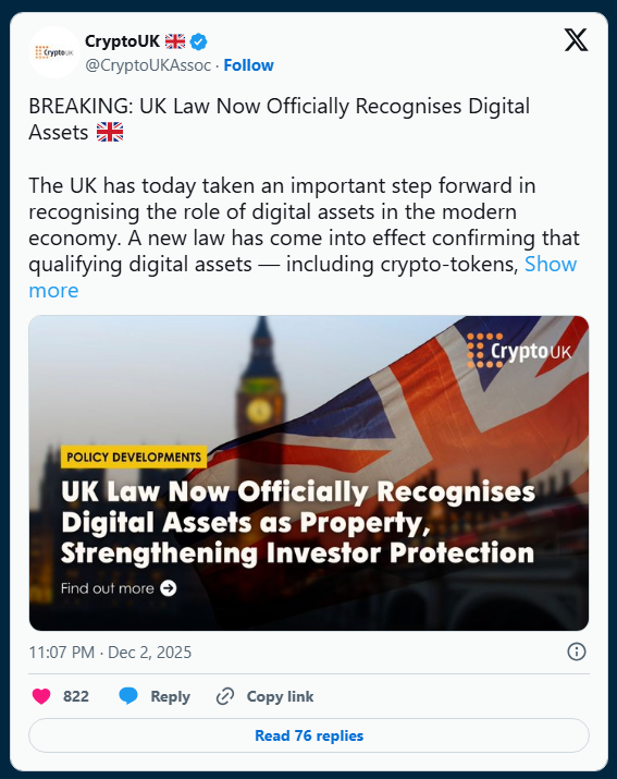 CryptoUK对法案的回应