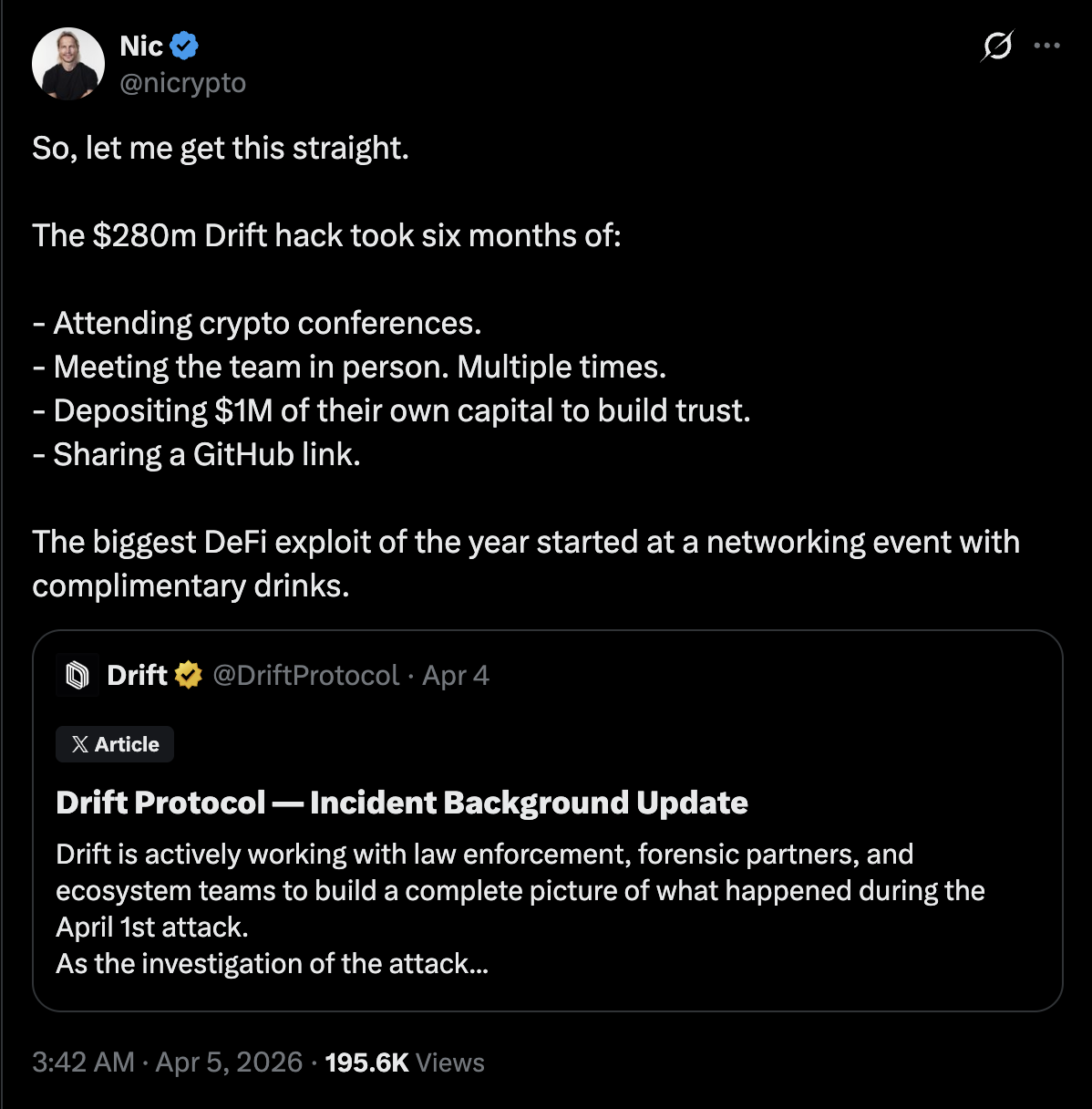 Drift Protocol攻击事件分析图