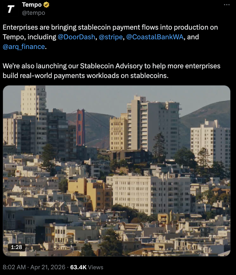 DoorDash稳定币支付界面示意图