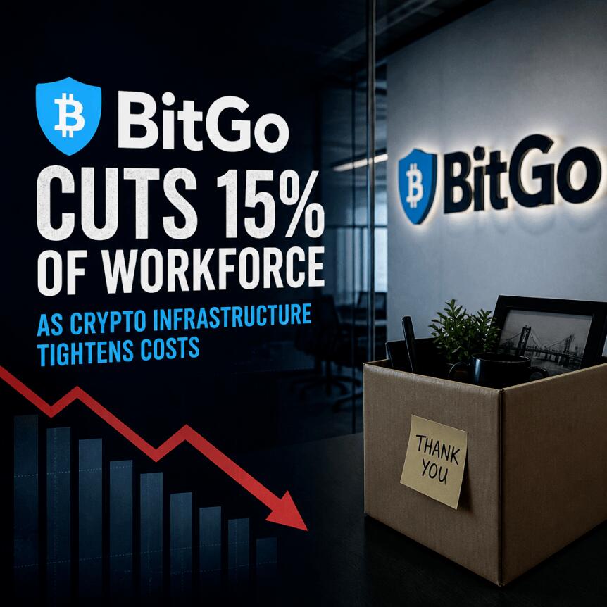 BitGo裁员15%：聚焦AI与稳定币基建