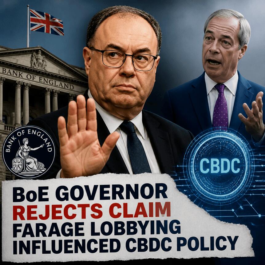 贝利严辞否认法拉奇干预CBDC政策