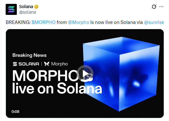 Morpho在Solana上线示意图