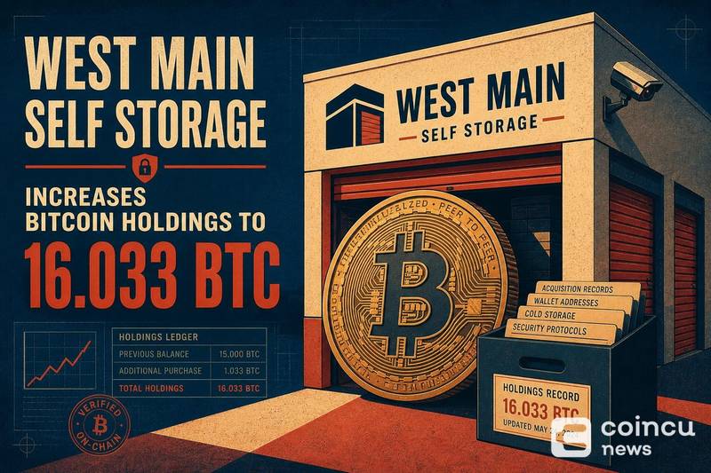 West Main自储公司持币达16 BTC引关注