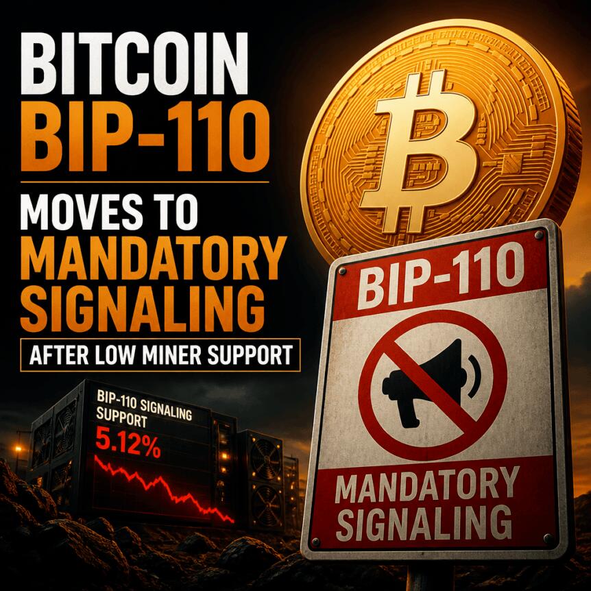 BIP-110强制信号窗口开启，矿工支持率仅2.53%