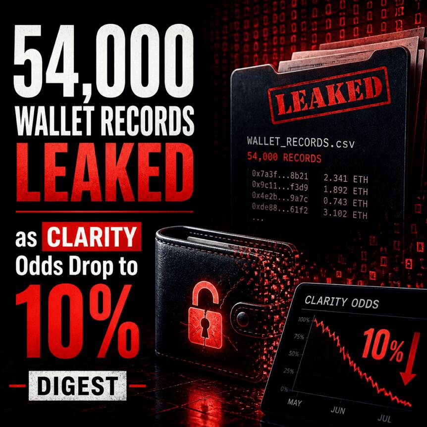 CLARITY法案通过概率骤降至10%