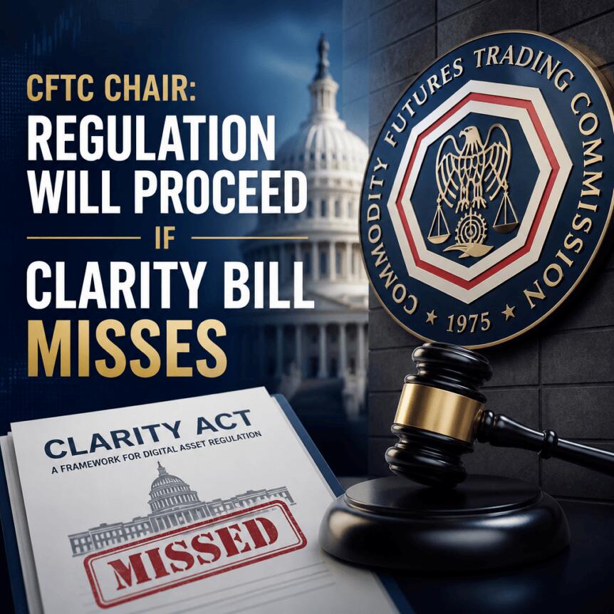 CFTC主席警告：立法未果将加速监管