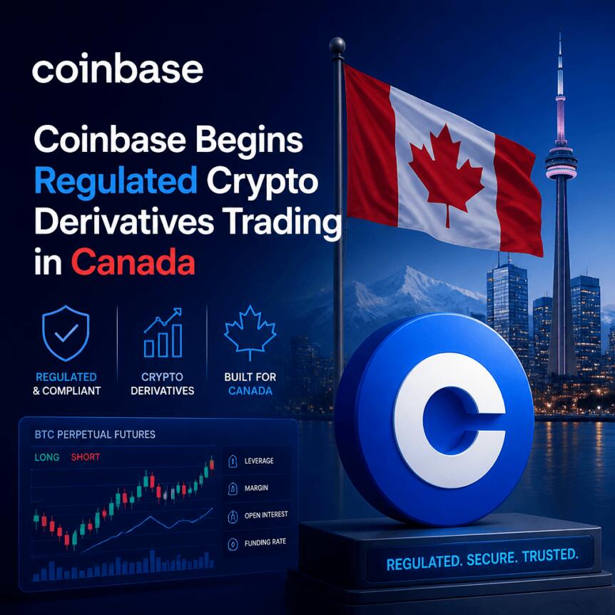 Coinbase在加拿大启动受监管的加密货币衍生品交易