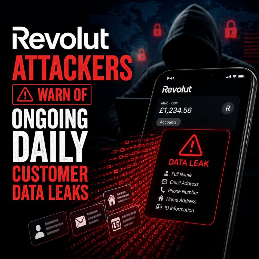 Revolut黑客警告称客户数据每日持续泄露